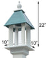 Wing & A Prayer Pavilion Bird Feeder, Verdigris Roof