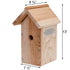 Nestera Wooden Bird House w/Solar Powered Camera & Panel