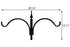 Erva Wrought Iron Double Arm Hanger, Black, 25"