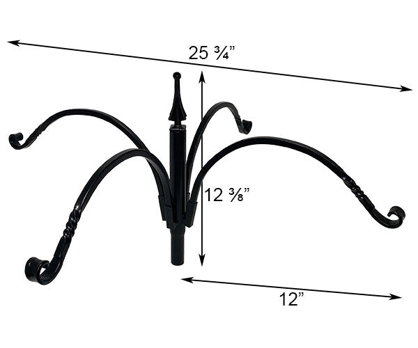 Erva Steel Four Arm Decorative Twist Hanger Assembly, 25.75"