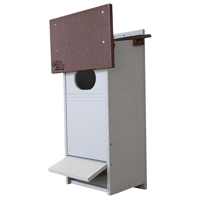  Polywood Recycled Plastic Wood Duck House, Brown and Gray