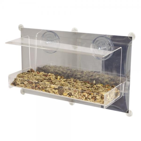 Clear View Deluxe Open Diner Mirrored Window Feeder